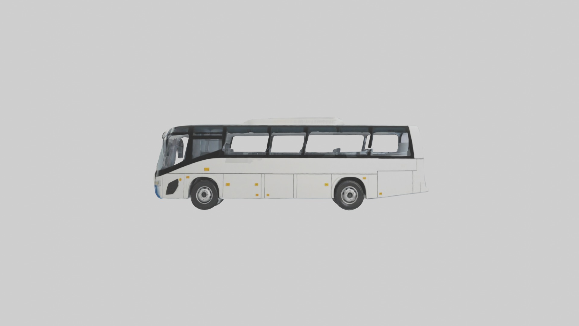 Airport Bus Model 1 Low-poly 3D model_3