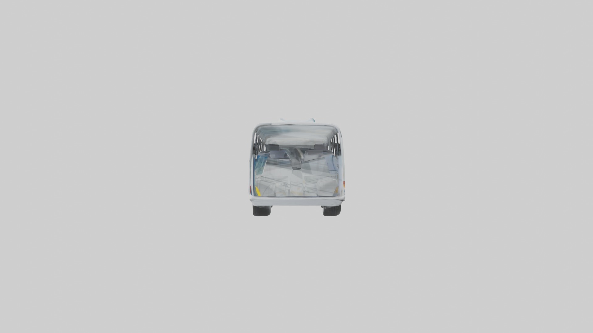 Airport Bus Model 1 Low-poly 3D model_6