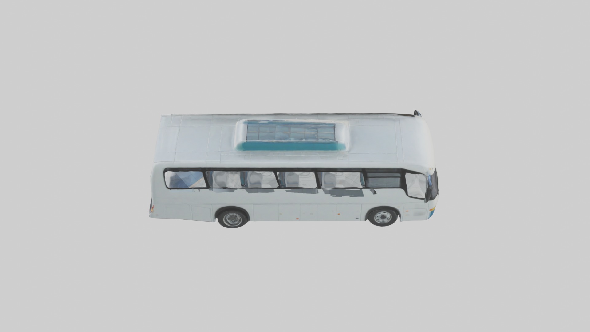 Airport Bus Model 1 Low-poly 3D model_9