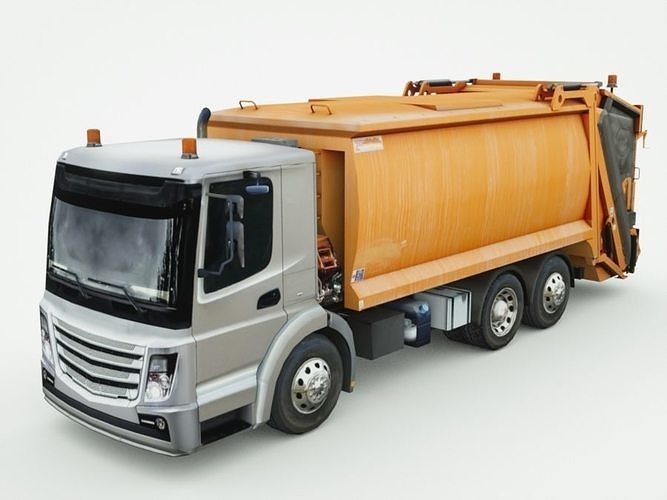 Generic Garbage truck Low-poly 3D model