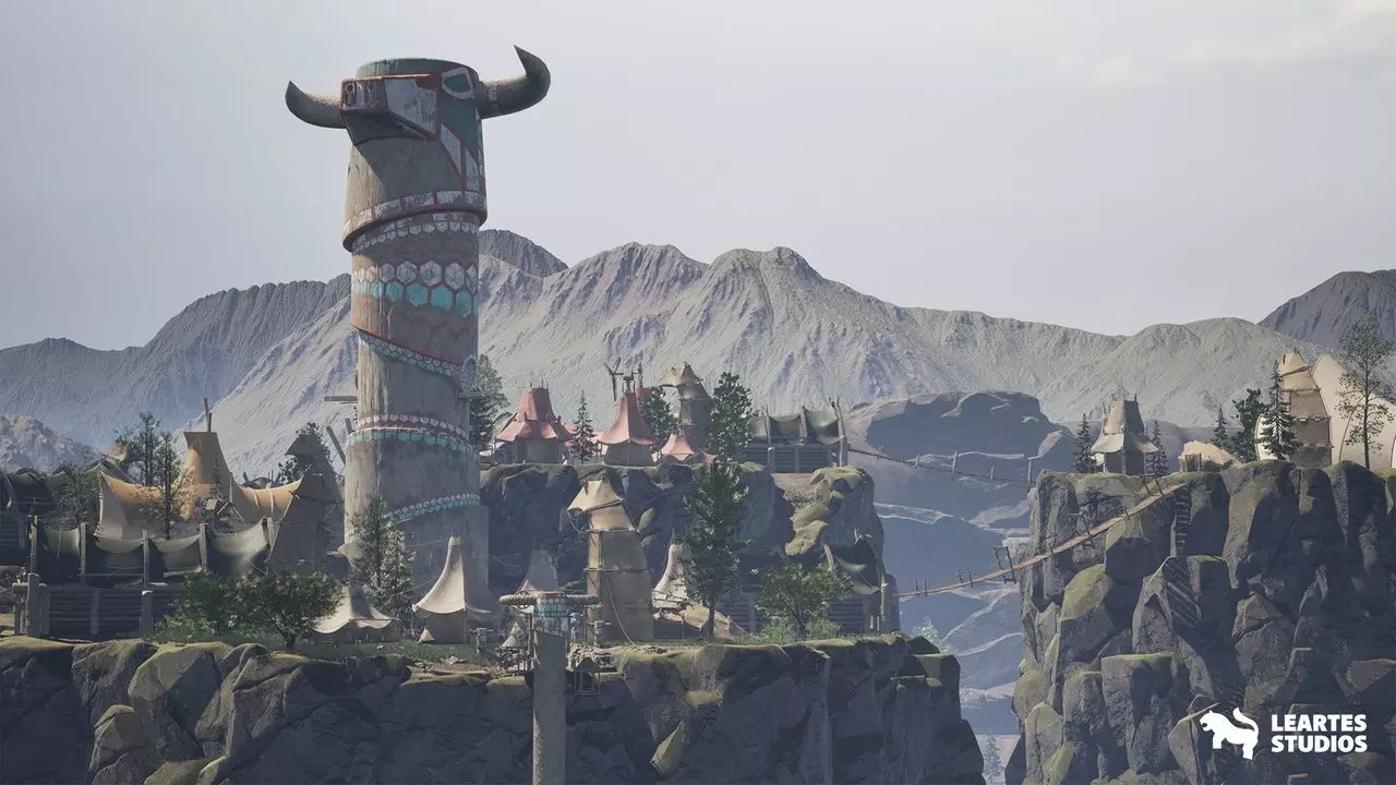 Fantastic Hills Environment Low-poly 3D model_0