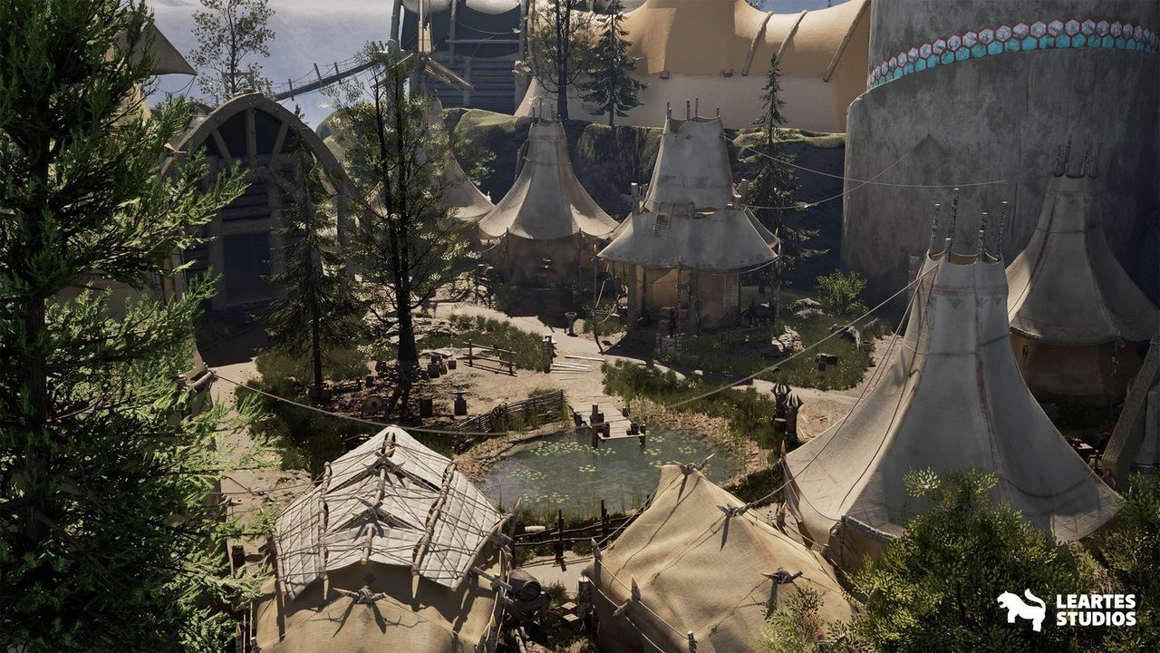 Fantastic Hills Environment Low-poly 3D model_2