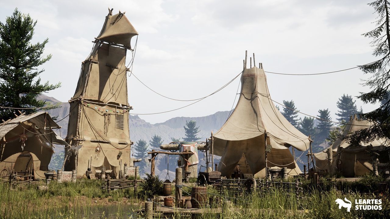 Fantastic Hills Environment Low-poly 3D model_3