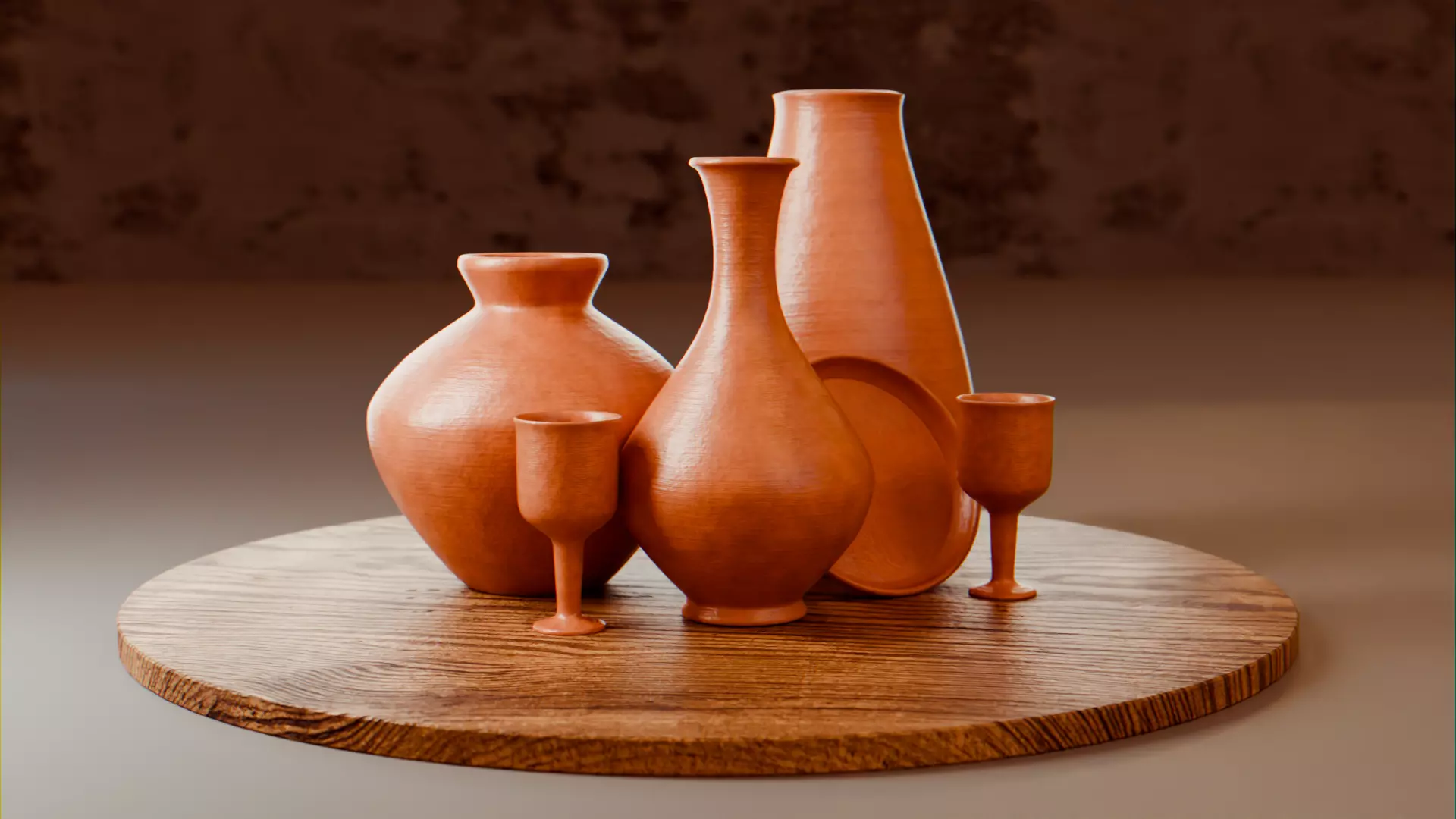 Procedural Clay Shader with Scene 3D model_0