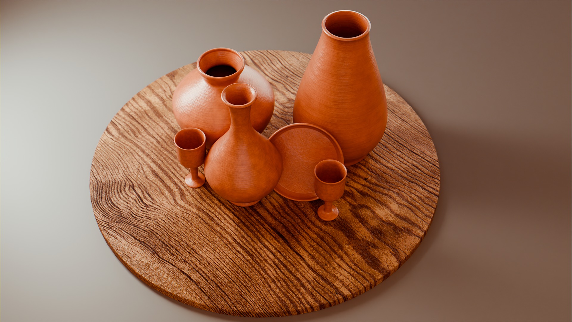 Procedural Clay Shader with Scene 3D model_3