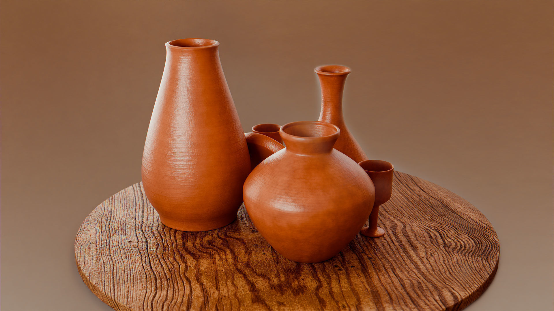 Procedural Clay Shader with Scene 3D model_1