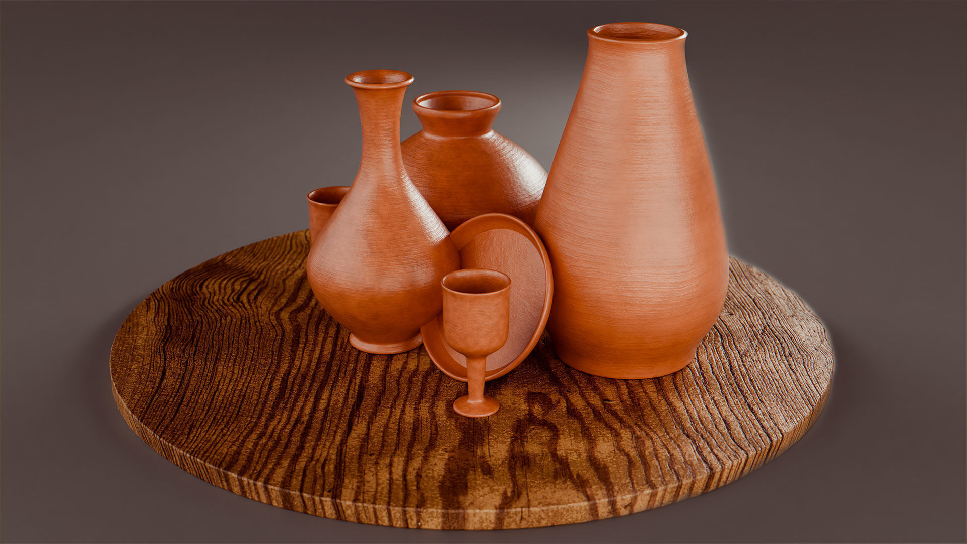 Procedural Clay Shader with Scene 3D model_2