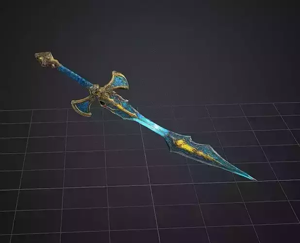 Blade of the Sun Realistic Anime Stylized Fantasy Sword