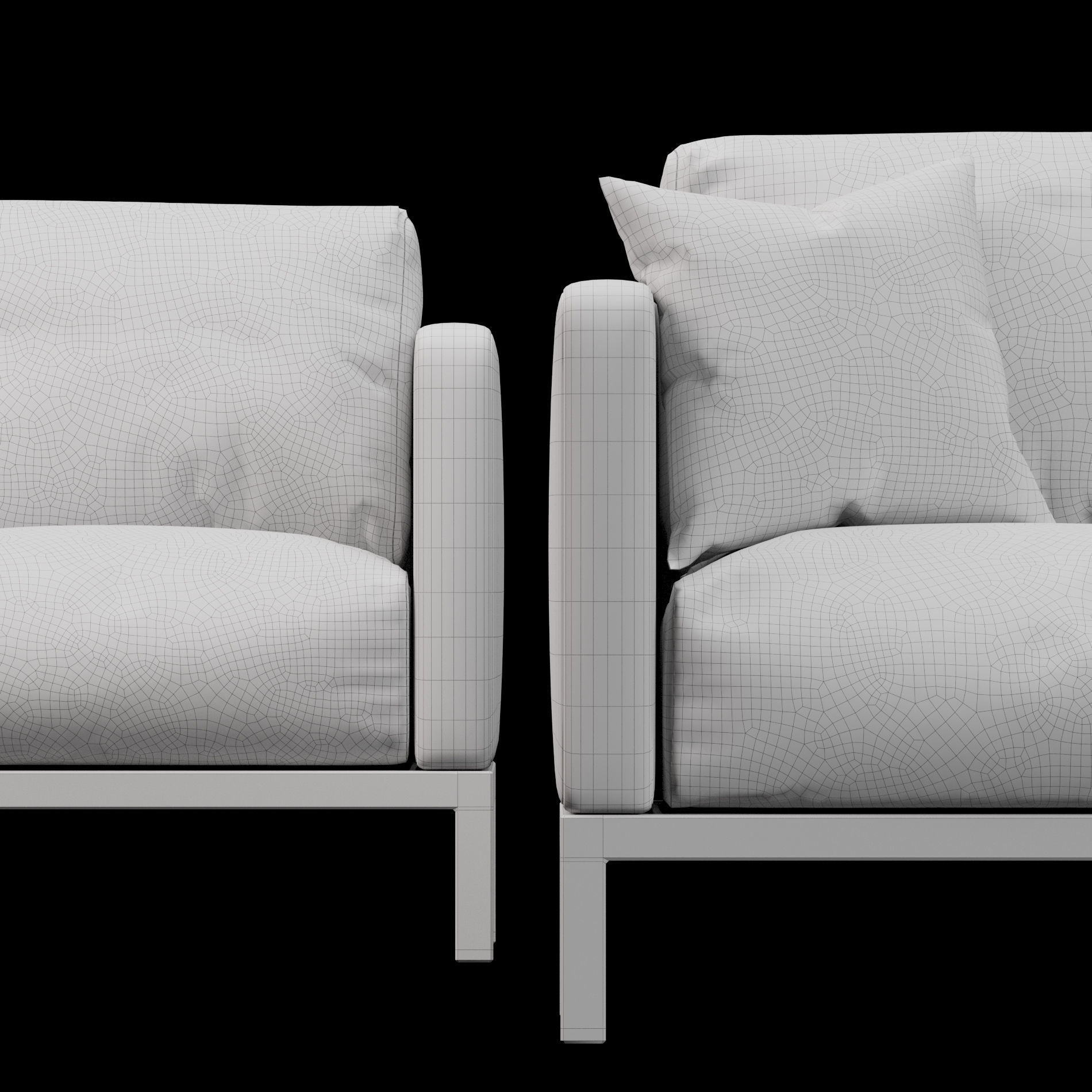 Outdoor sofa 2 3D model_9