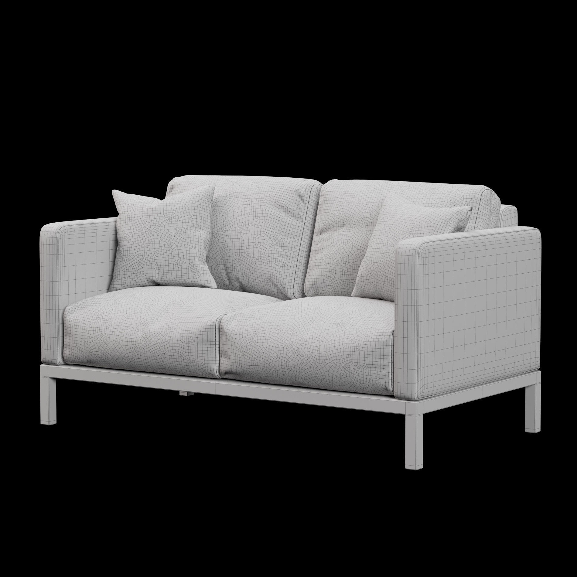Outdoor sofa 2 3D model_4