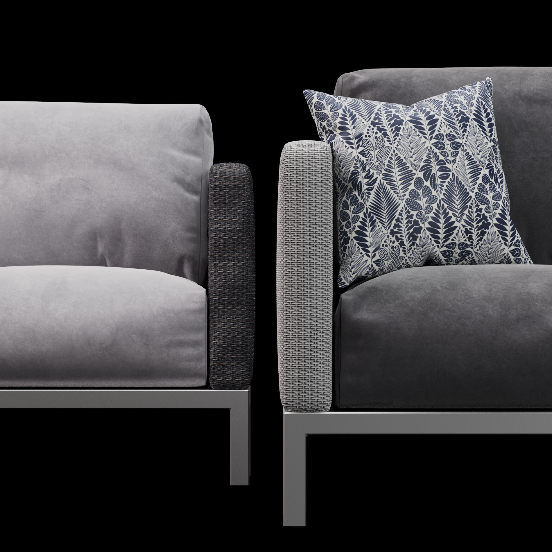 Outdoor sofa 2 3D model_8