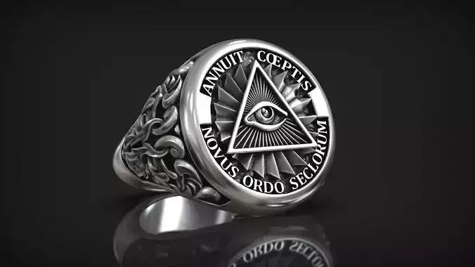 Eye Of Providence All Seeing Eye Vintage Ornament Signet 