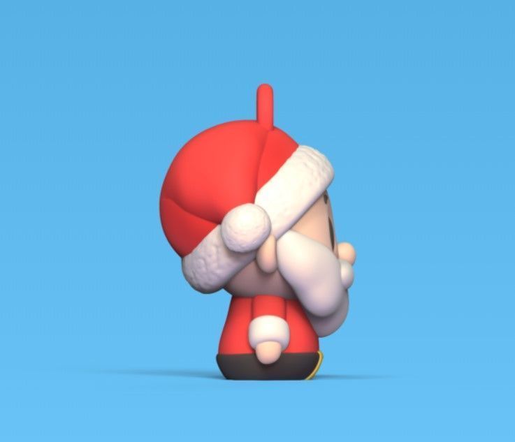 Santa Claus and Elf 3D print model_2