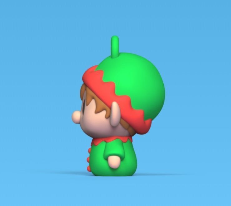 Santa Claus and Elf 3D print model_3