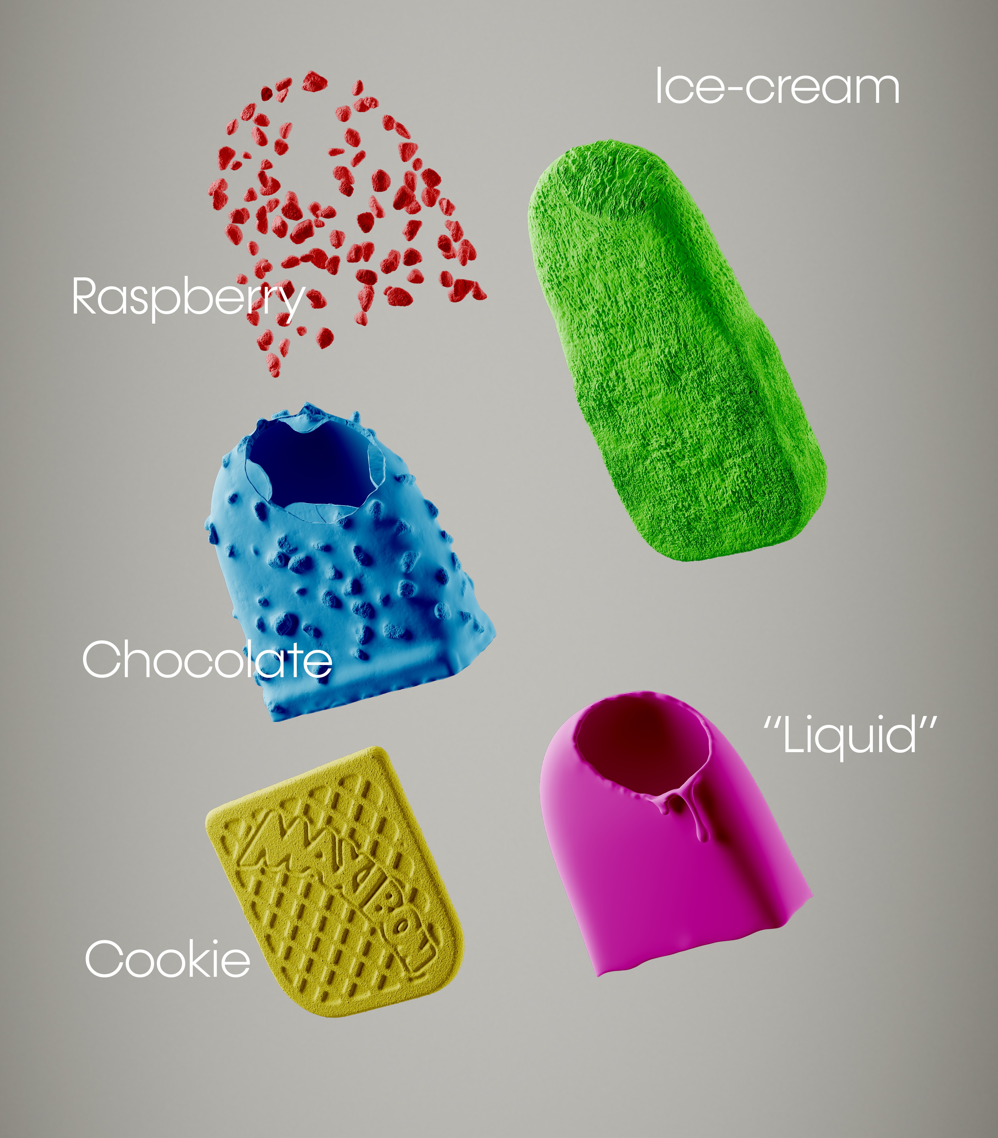 8 Ice cream sandwiches and a scene setup  3D model_2