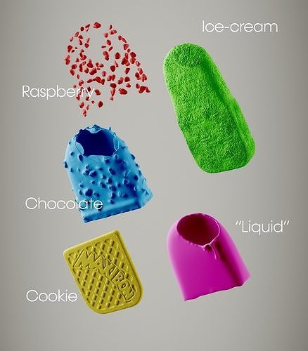 8 Ice cream sandwiches and a scene setup  3D model 3