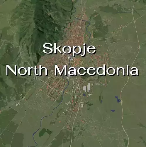 Skopje North Macedonia - city and urban 3D model
