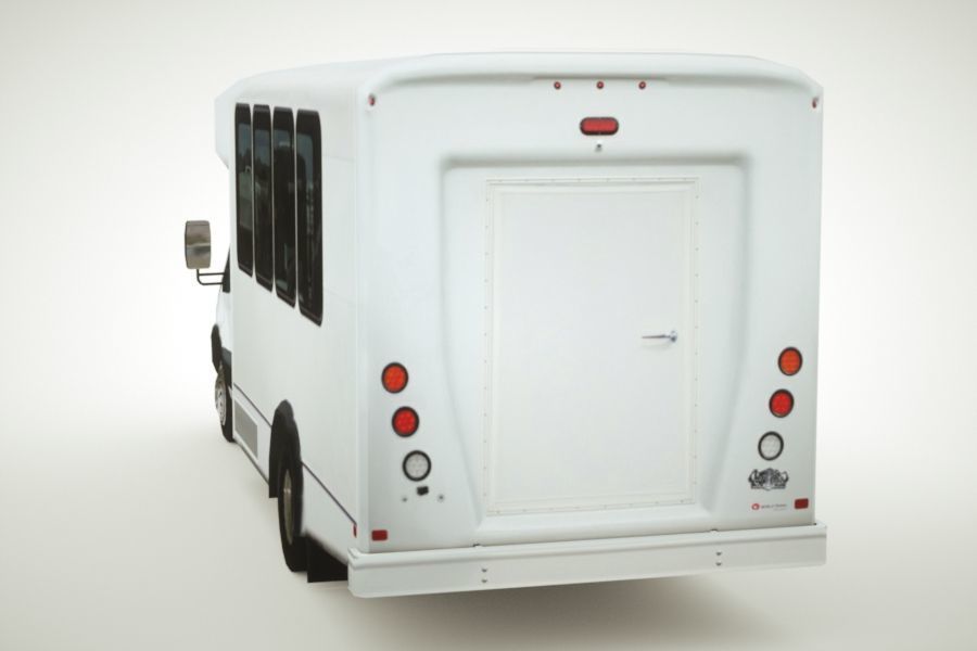 Generic Shuttle Bus v6 Low-poly 3D model_4
