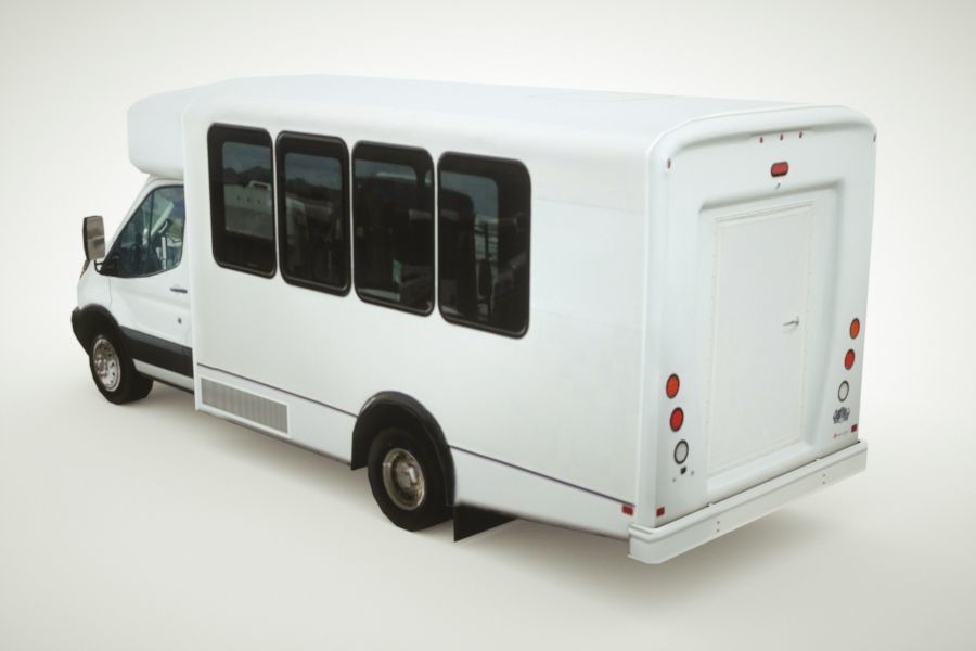Generic Shuttle Bus v6 Low-poly 3D model_1