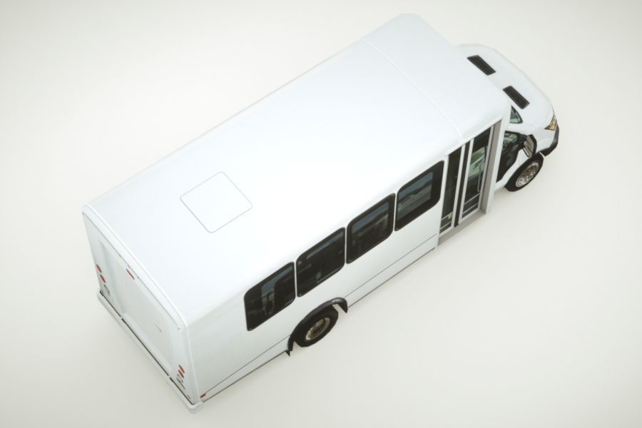 Generic Shuttle Bus v6 Low-poly 3D model_7