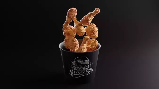 Procedural Zinger Chicken Shader with Scene