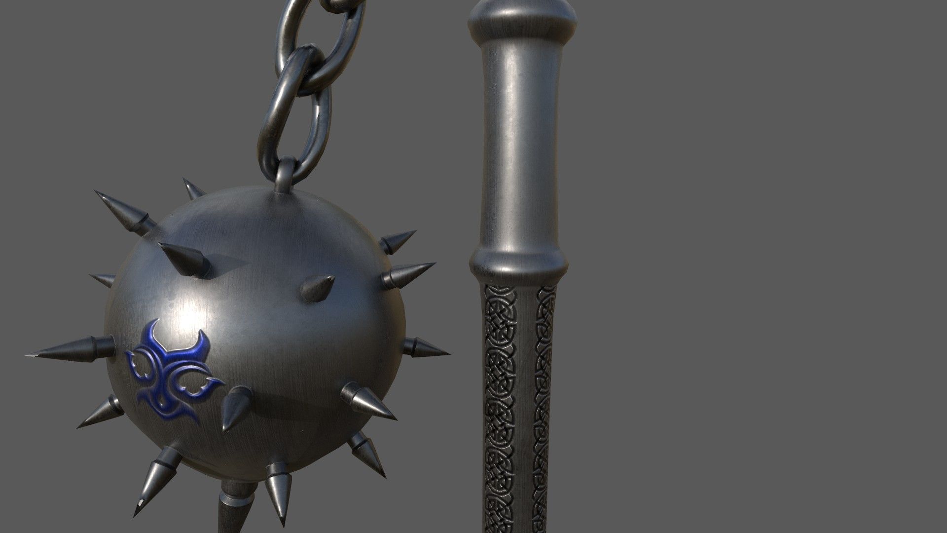 Eternal Valor Mace Low-poly 3D model_25