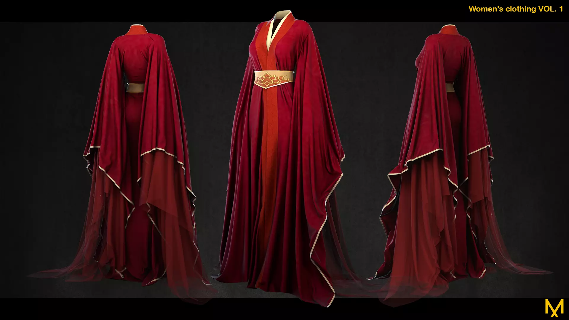 Japan asian dress 3D model