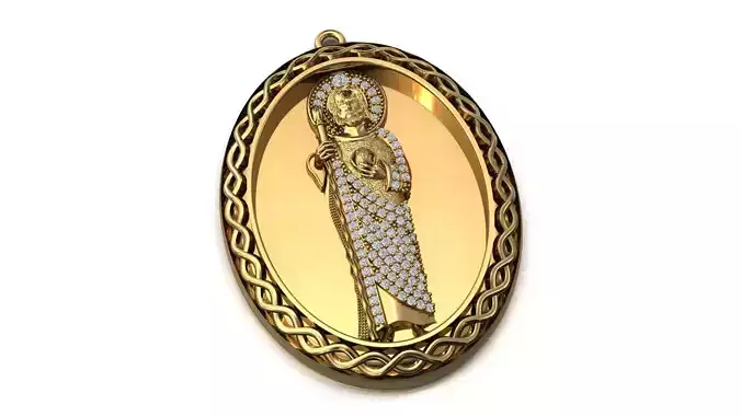 St Jude Pendant Saint Jude Jewelry STL 3DM San Judas Necklace 3D print model