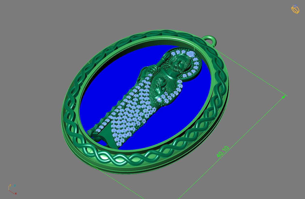 St Jude Pendant Saint Jude Jewelry STL 3DM San Judas Necklace 3D print model_4