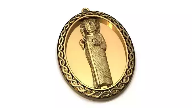 St Jude Pendant Saint Jude Jewelry STL 3DM San Judas Necklace