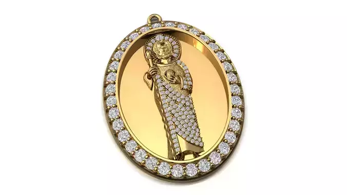 St Jude Pendant Saint Jude Jewelry STL 3DM San Judas Necklace