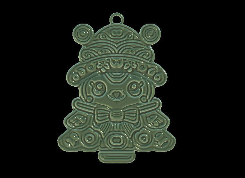 Cute Christmas Ornament 3D print model_6