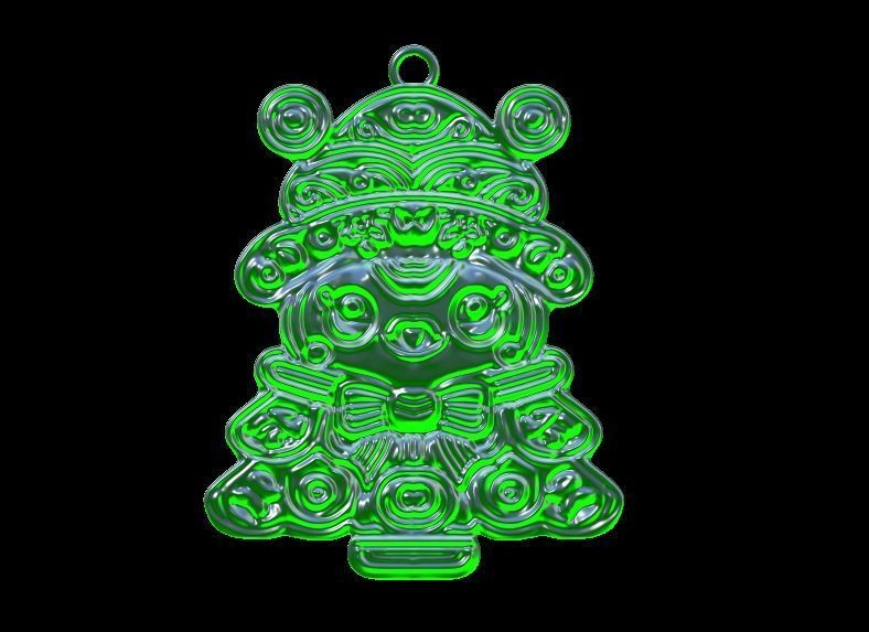 Cute Christmas Ornament 3D print model_1