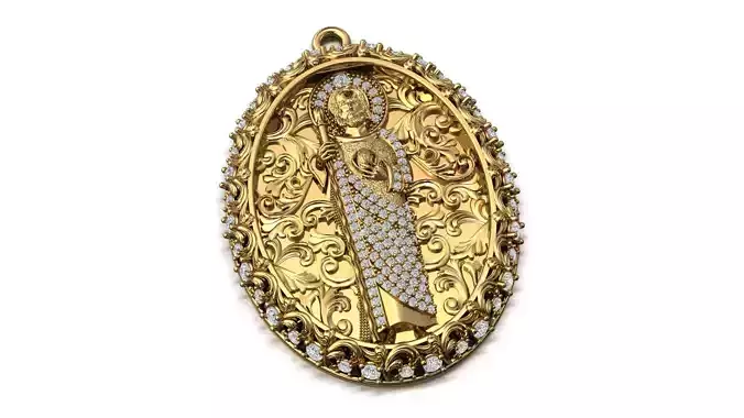 St Jude Pendant Saint Jude Jewelry STL 3DM San Judas Necklace