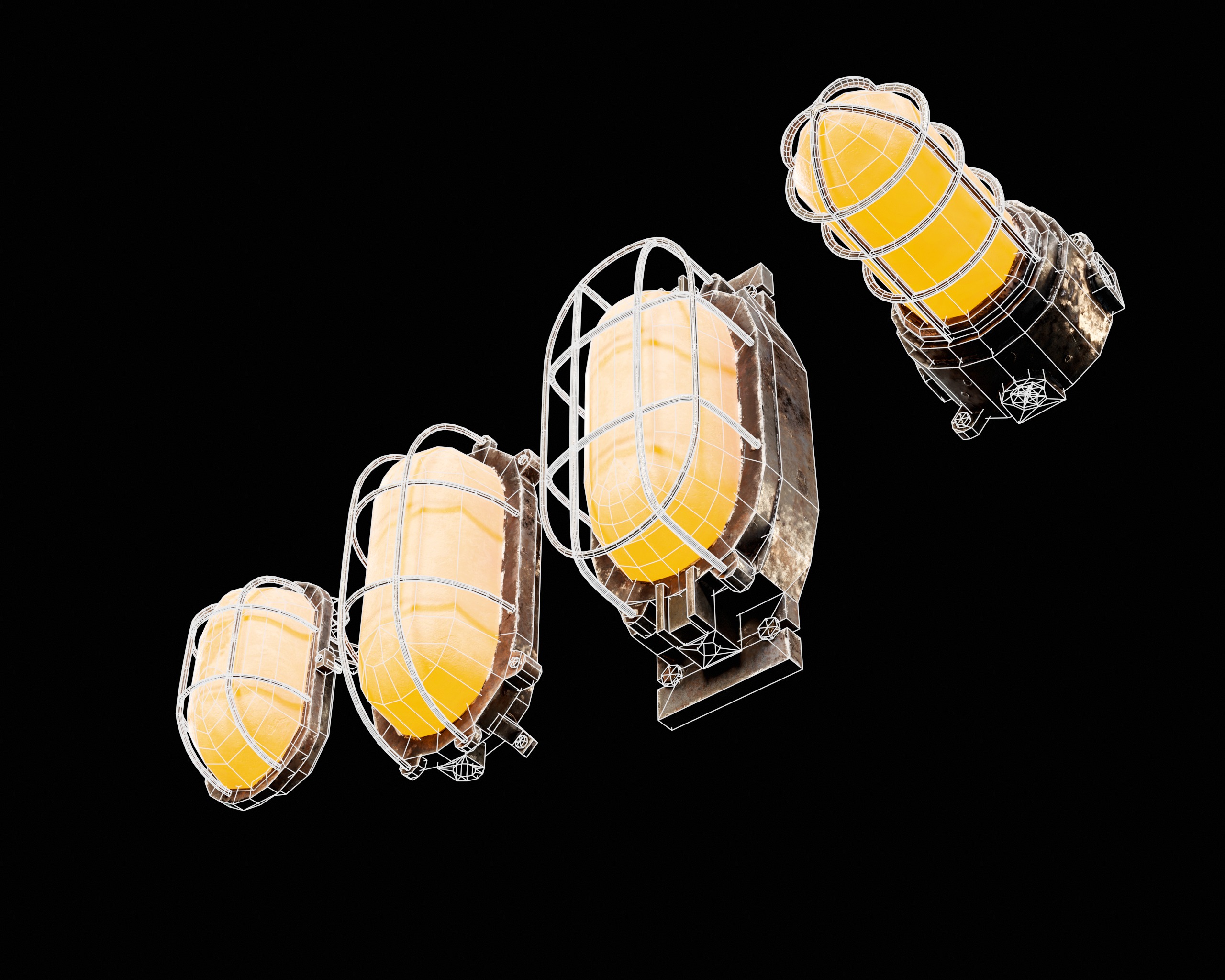 Sci-Fi Light Fixture Pack 3D Model Collection_17