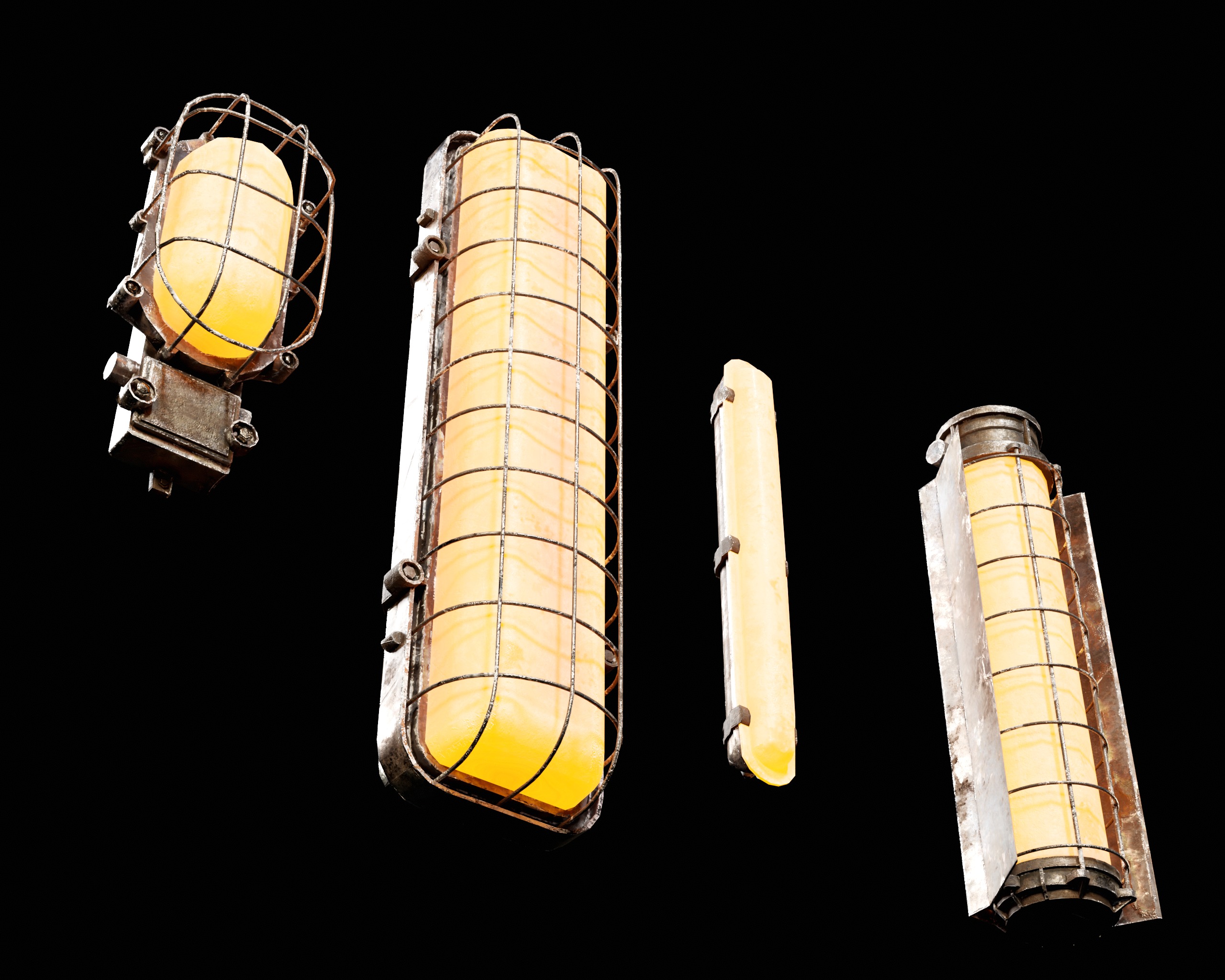 Sci-Fi Light Fixture Pack 3D Model Collection_14