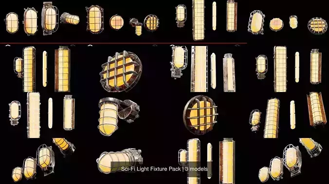 Sci-Fi Light Fixture Pack