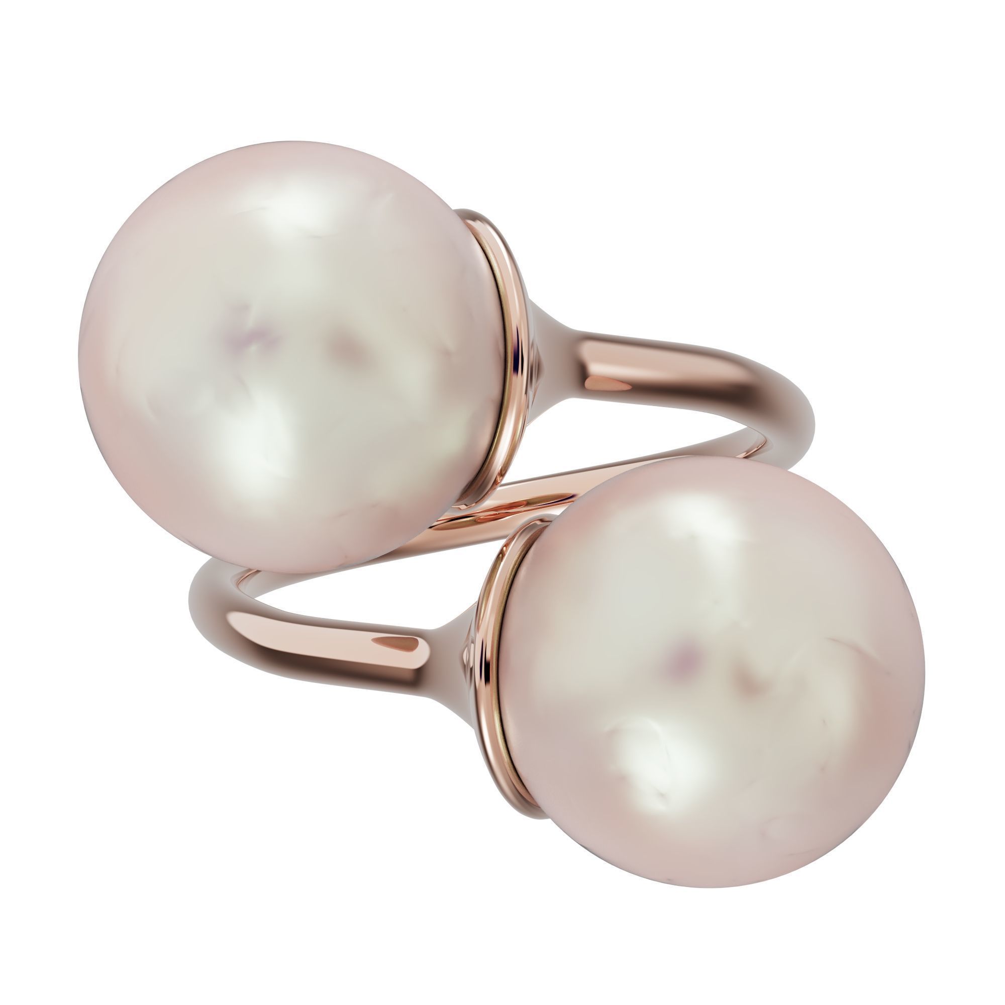 Pearl ring 3D print model_4
