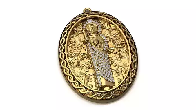 St Jude Pendant Saint Jude Jewelry STL 3DM San Judas Necklace 3D print model