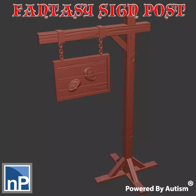 Fantasy Store Signpost Free 3D print model_0