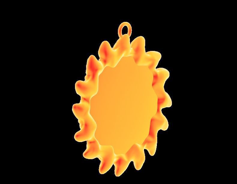 Cute Christmas Rabbit Pendant 3D print model_3