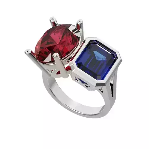Toe moe  emerald ring ready for 3D print 3D print model