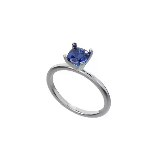 Cushion diamond ring ready for 3D print 3D print model