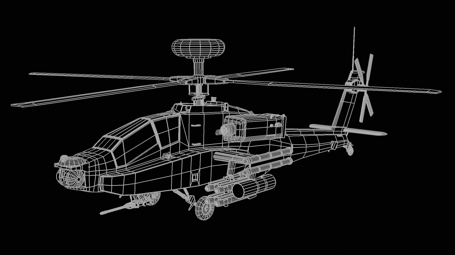 Attack Helicopter- LowPoly Low-poly 3D model_6