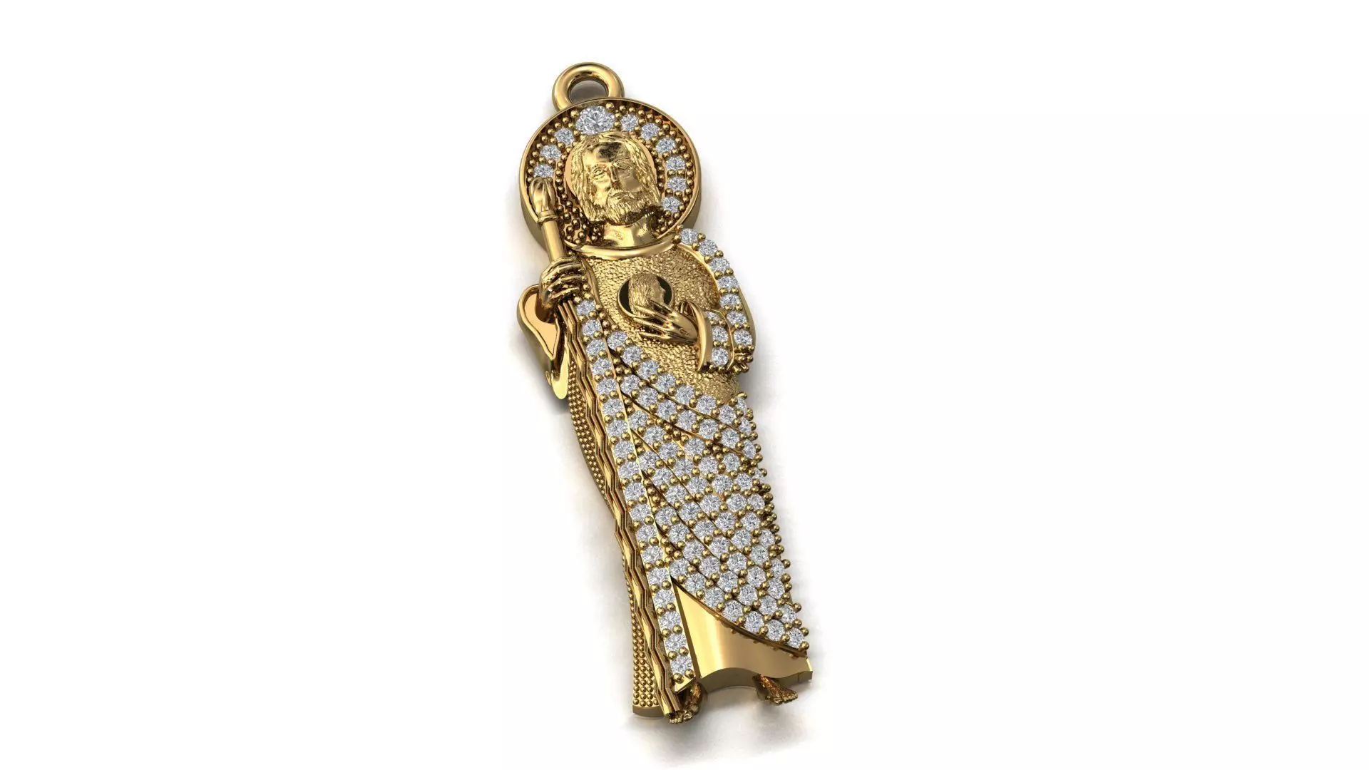 St Jude Pendant Saint Jude Jewelry STL 3DM San Judas Necklace 3D print model_0