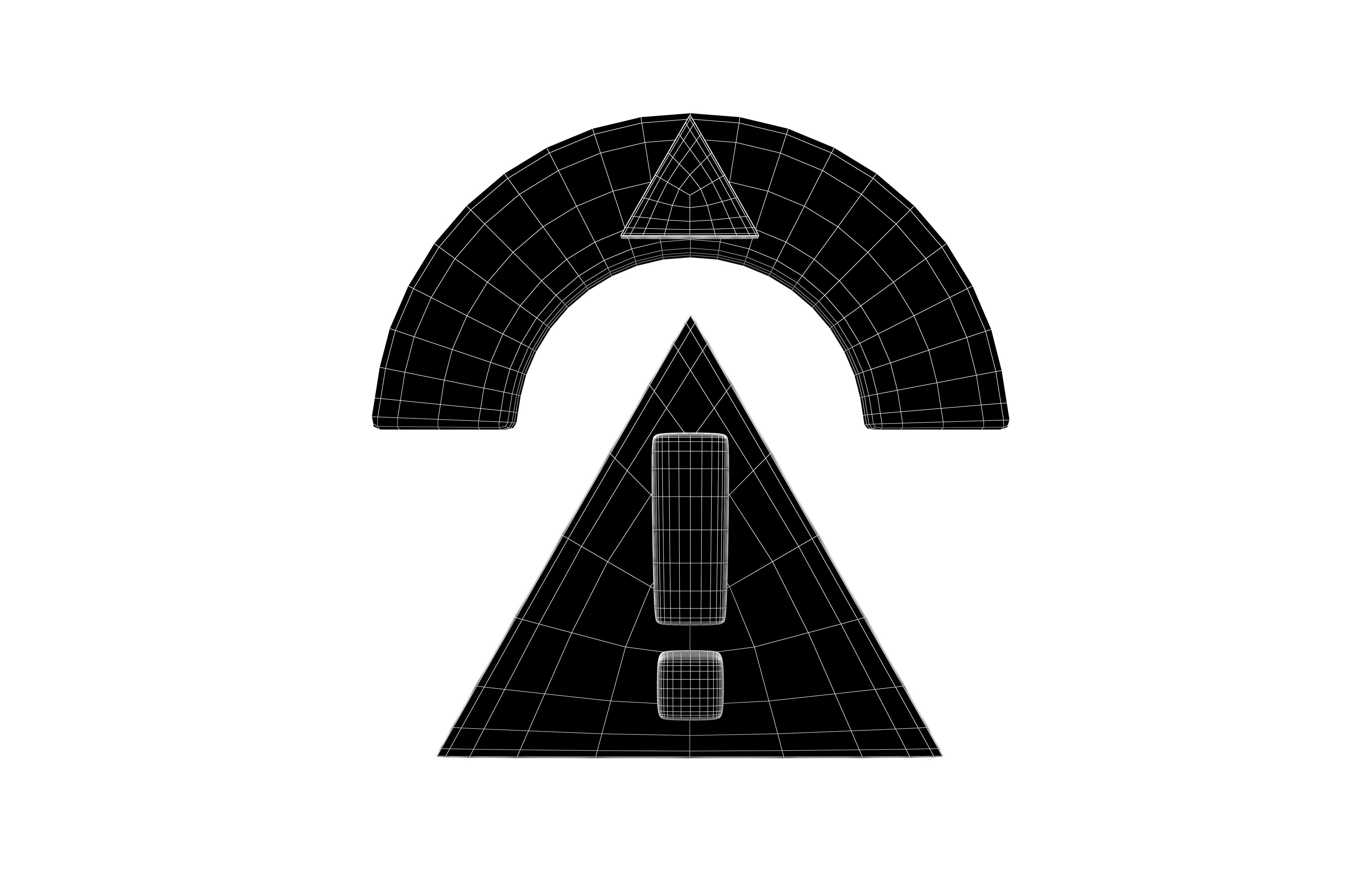 Risk Warning Icon v1 002 Low-poly 3D model_4