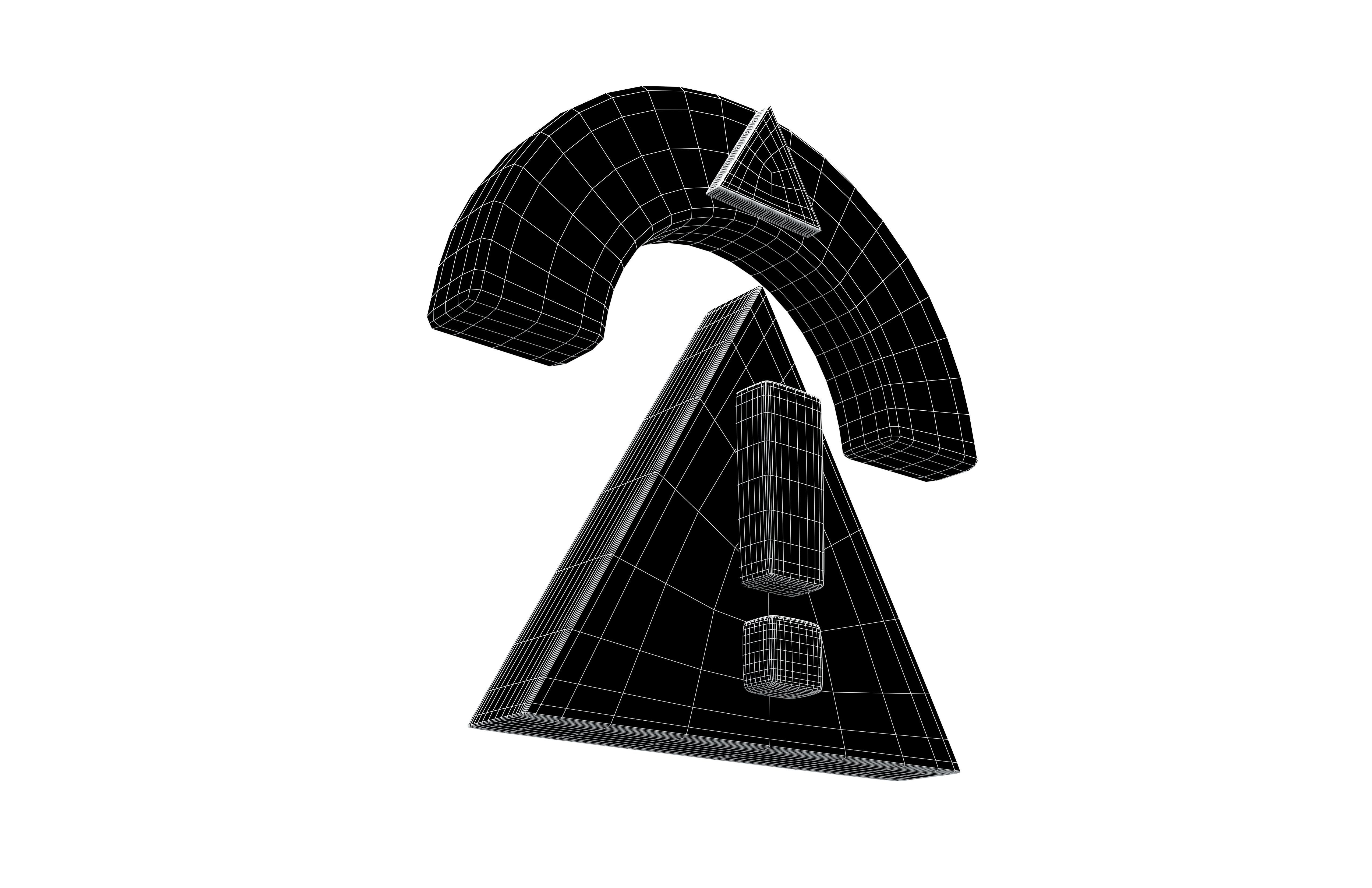 Risk Warning Icon v1 002 Low-poly 3D model_7