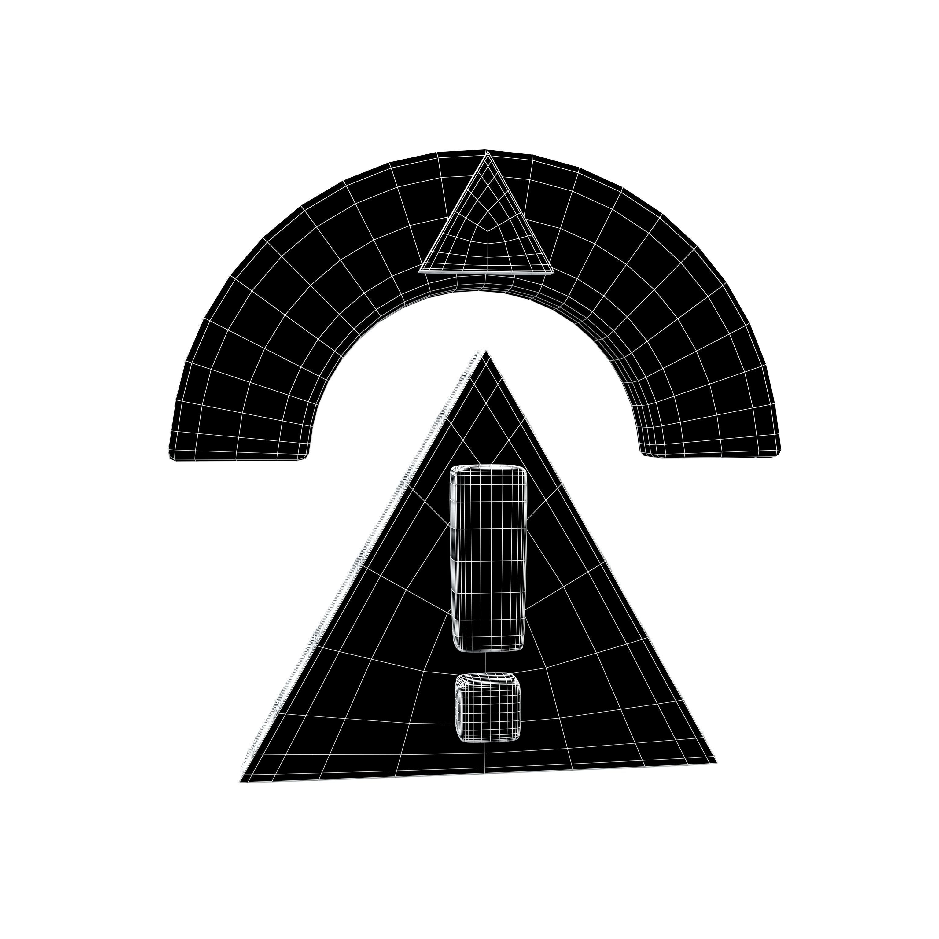 Risk Warning Icon v1 002 Low-poly 3D model_5