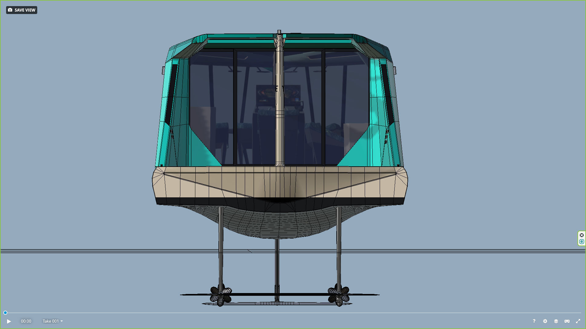 TYDE ICON Electric Yacht Low-poly 3D model_12