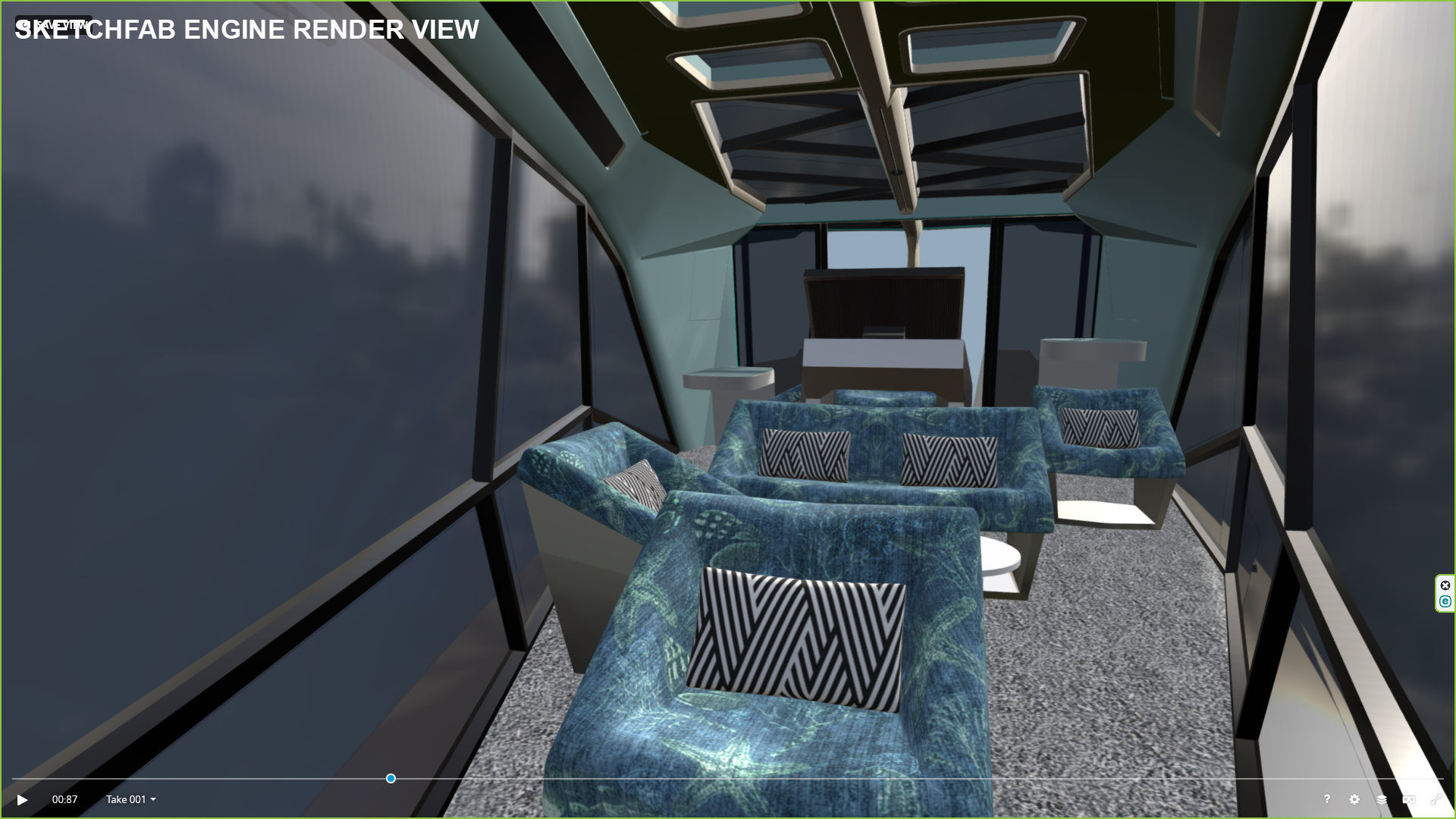 TYDE ICON Electric Yacht Low-poly 3D model_4